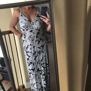 Black & White flower maxi